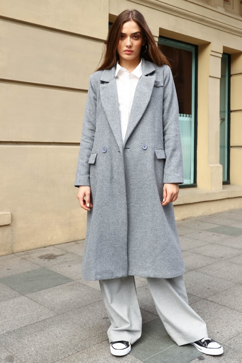 Swan Açık Gri Kaban