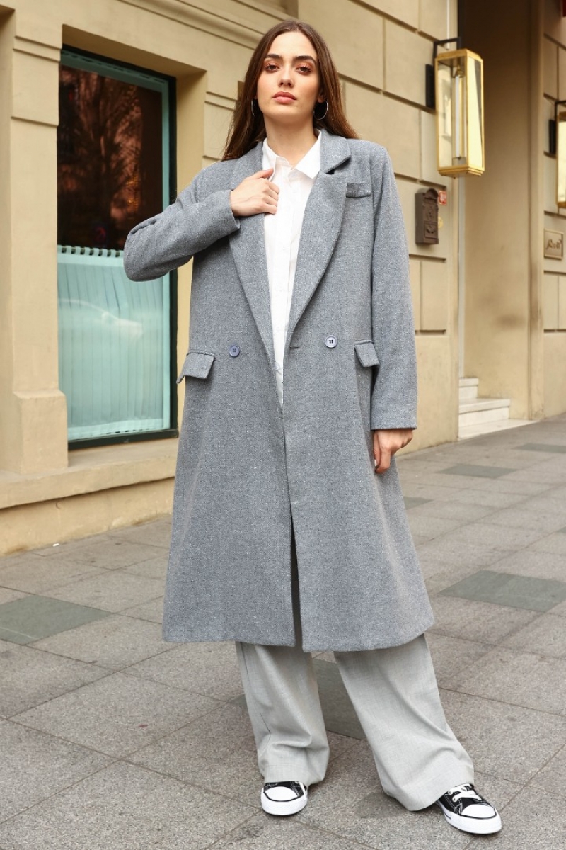 Swan Açık Gri Kaban