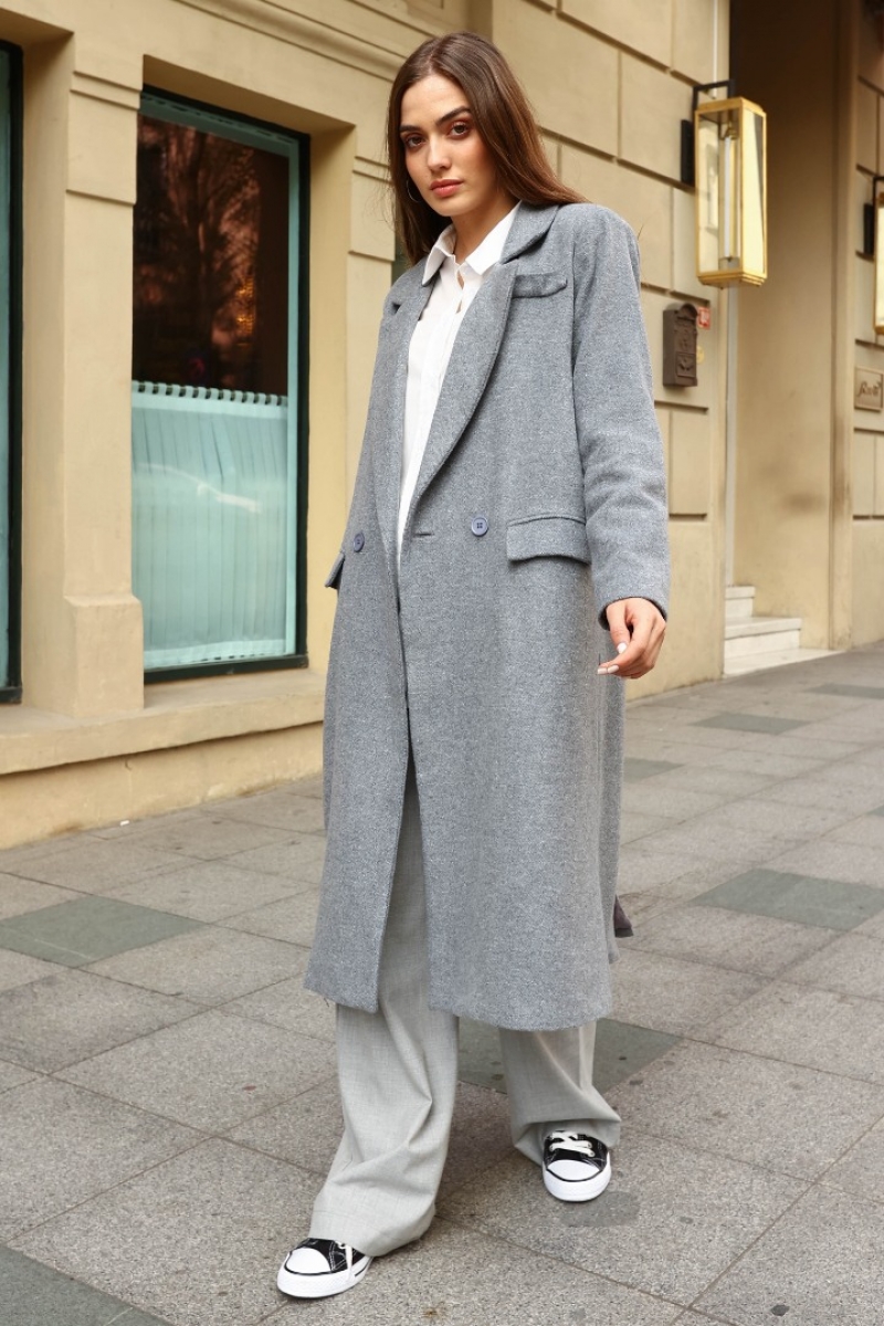 Swan Açık Gri Kaban