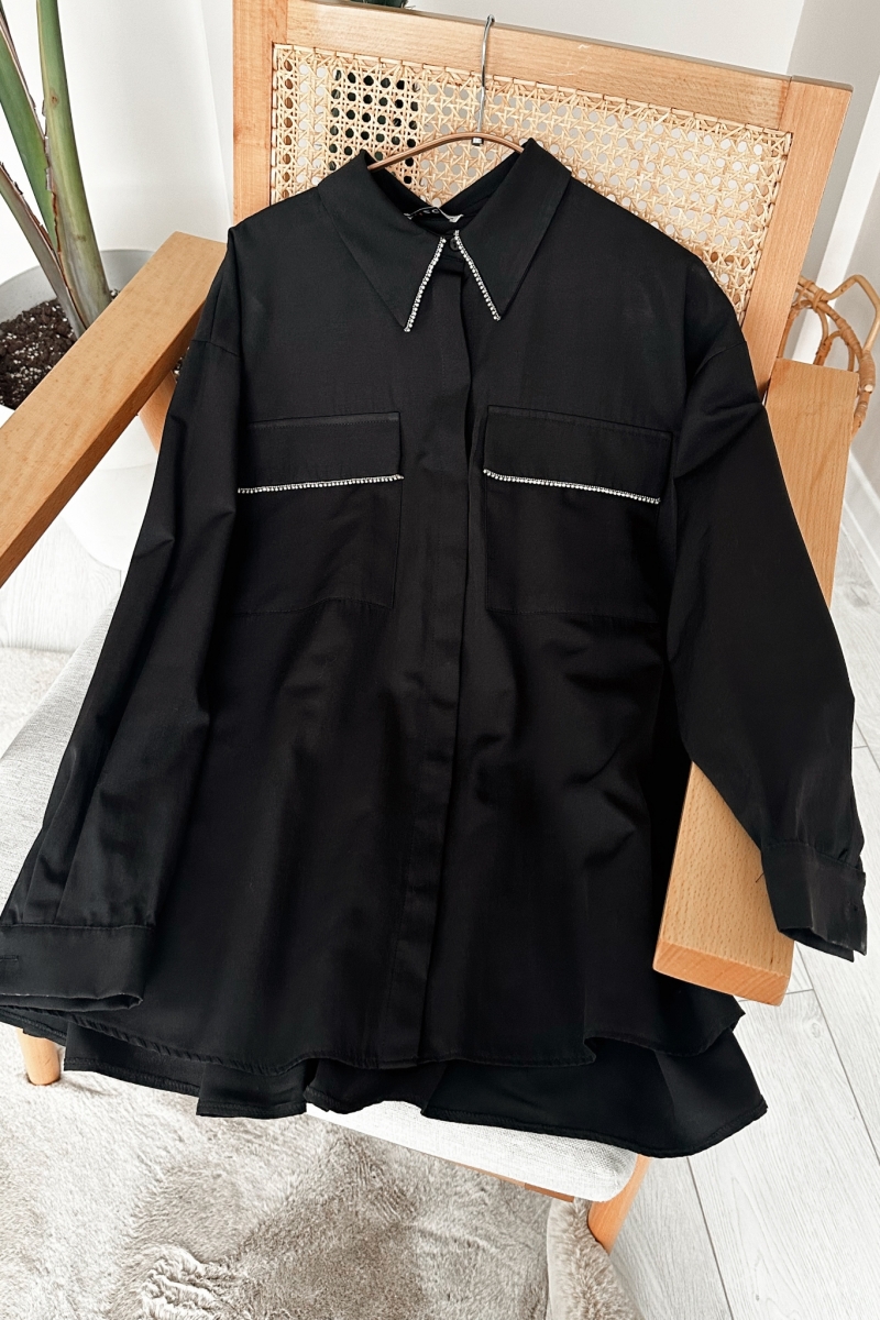Swarovski Siyah Tunik
