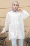 Talya Beyaz Tunik