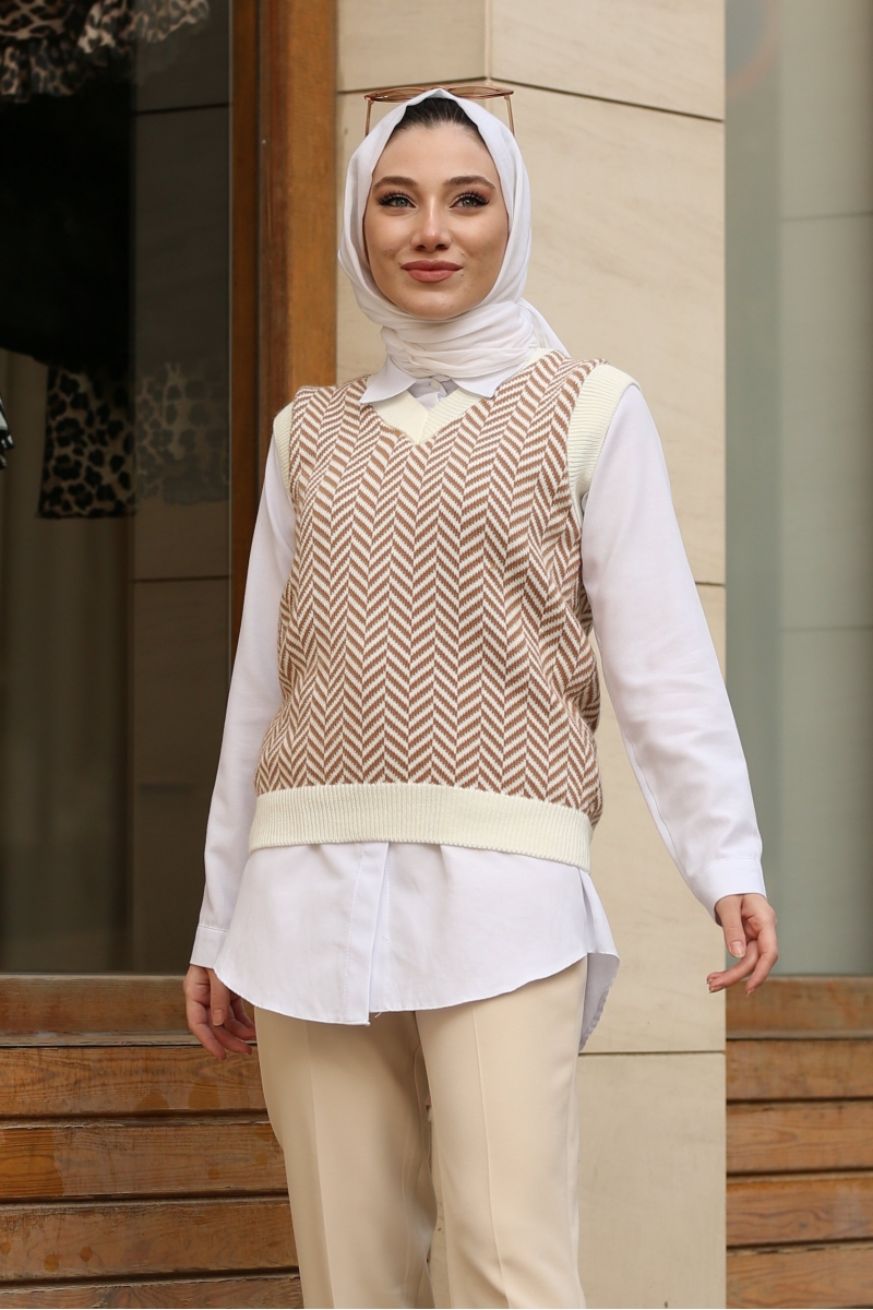 Tan Camel Triko Süveter