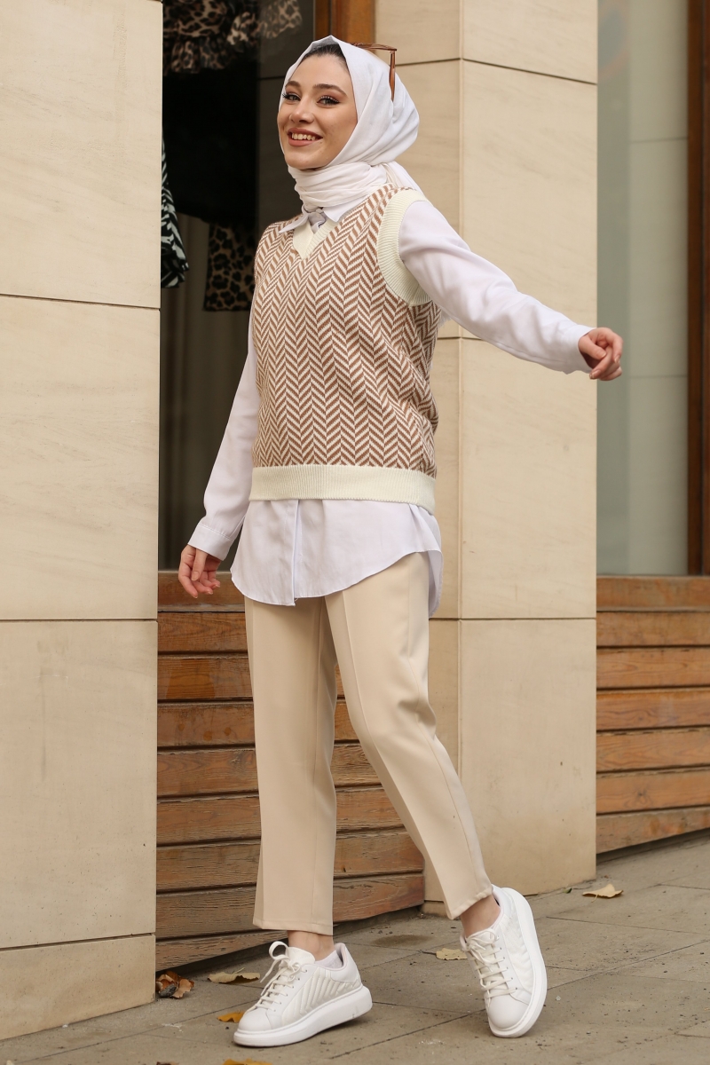 Tan Camel Triko Süveter