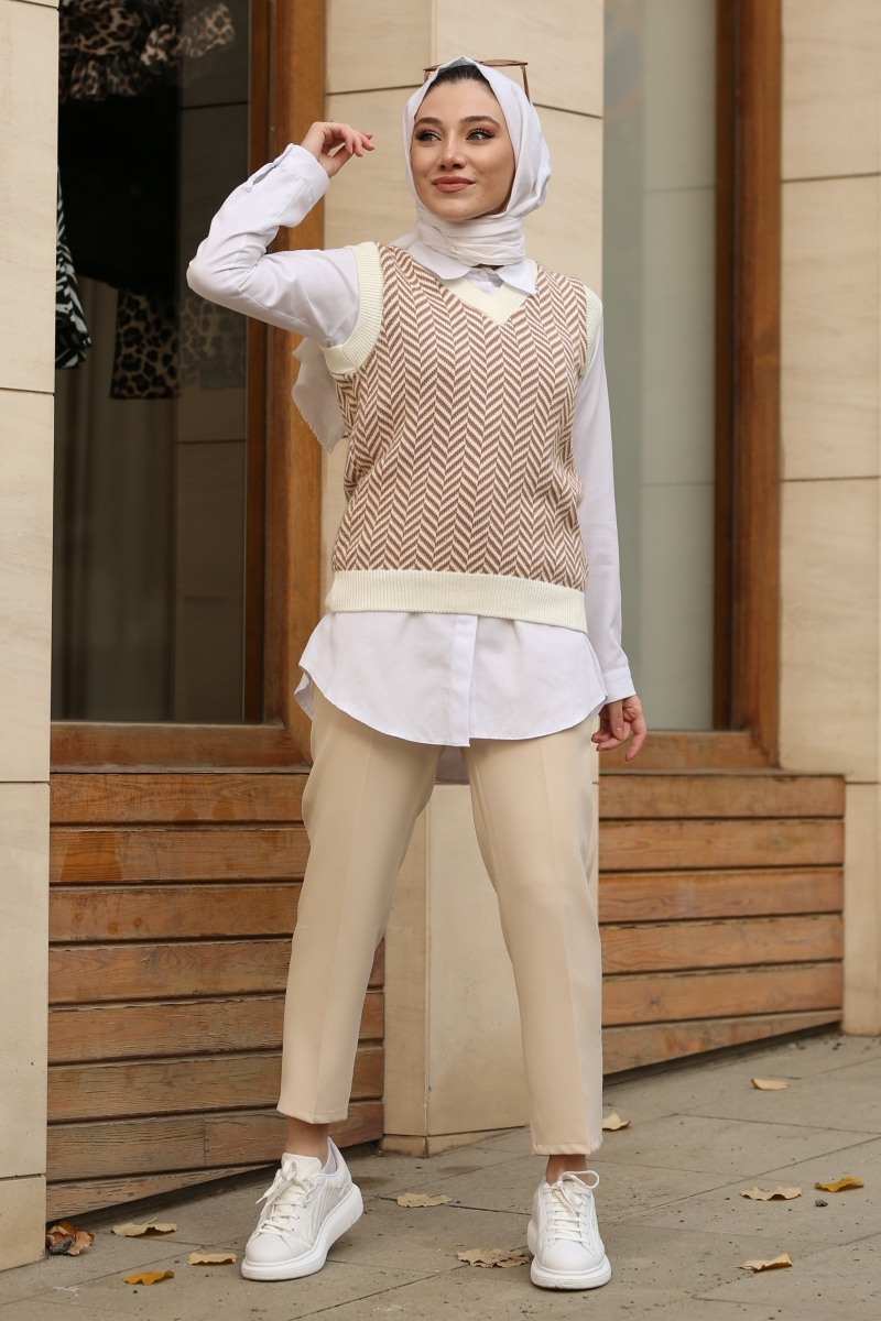 Tan Camel Triko Süveter