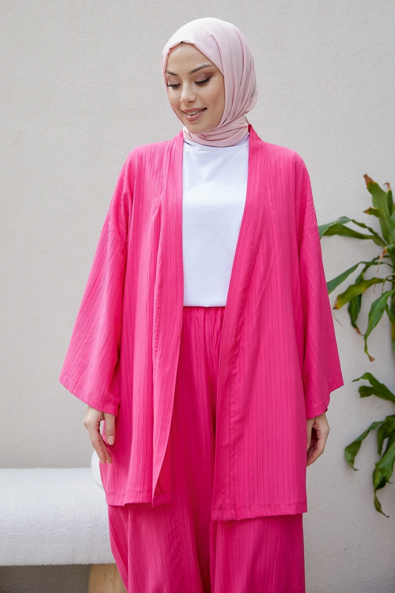 Tedra Pembe Kimono Takım