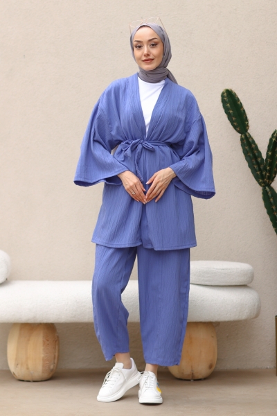 Tedra Lila Kimono Takım