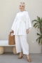 Tedra Beyaz Kimono Takım