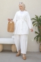Tedra Beyaz Kimono Takım