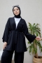 Tedra Siyah Kimono Takım