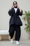 Tedra Siyah Kimono Takım