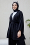 Tedra Siyah Kimono Takım