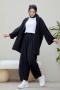 Tedra Siyah Kimono Takım