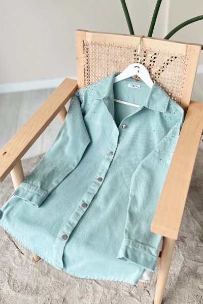 Tiger Turkuaz Gabardin Gömlek