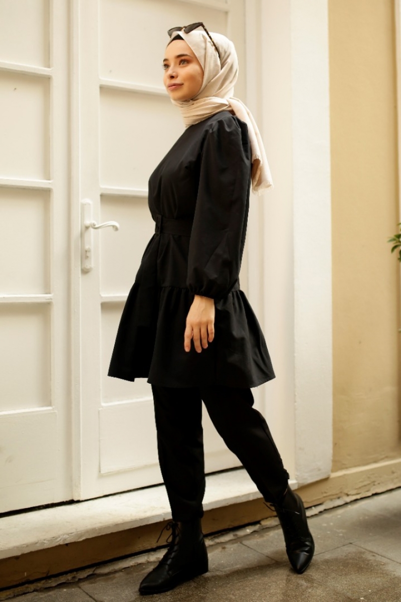 Tina Siyah Tunik