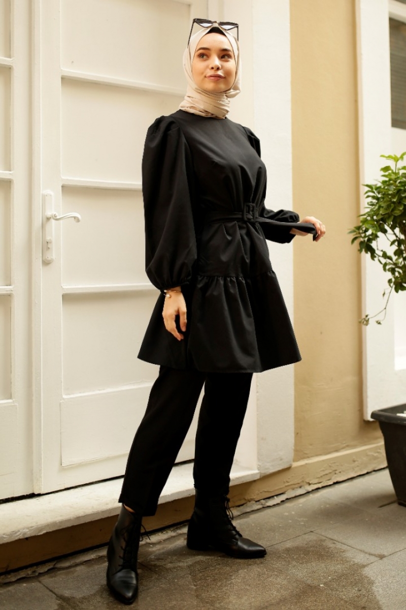 Tina Siyah Tunik