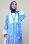 Trape Mavi Elbise