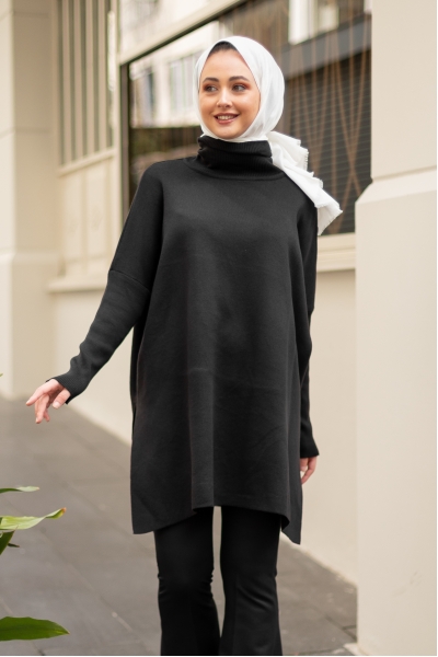 Trex Siyah Panço Tunik