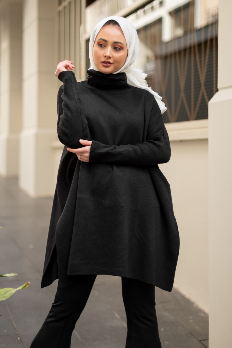 Trex Siyah Panço Tunik