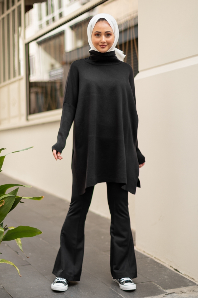 Trex Siyah Panço Tunik