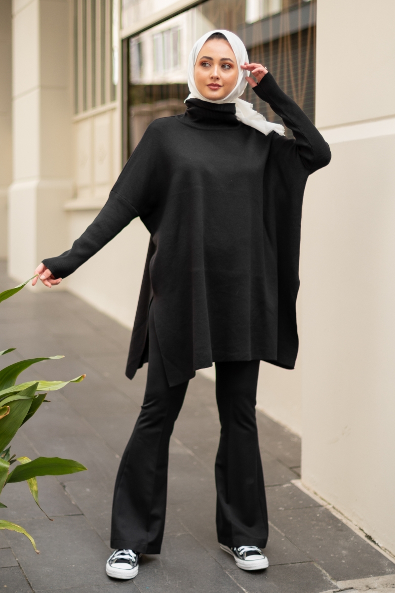 Trex Siyah Panço Tunik