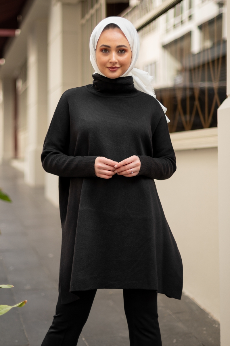 Trex Siyah Panço Tunik