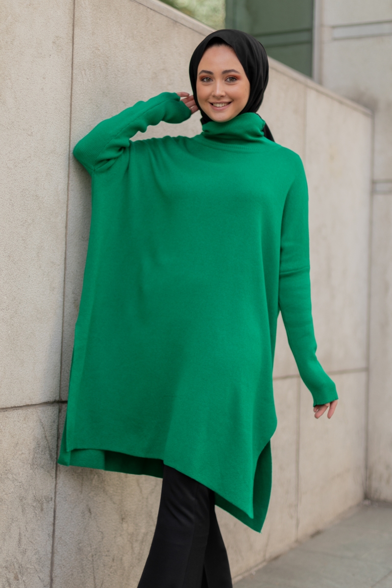 Trex Yeşil Panço Tunik