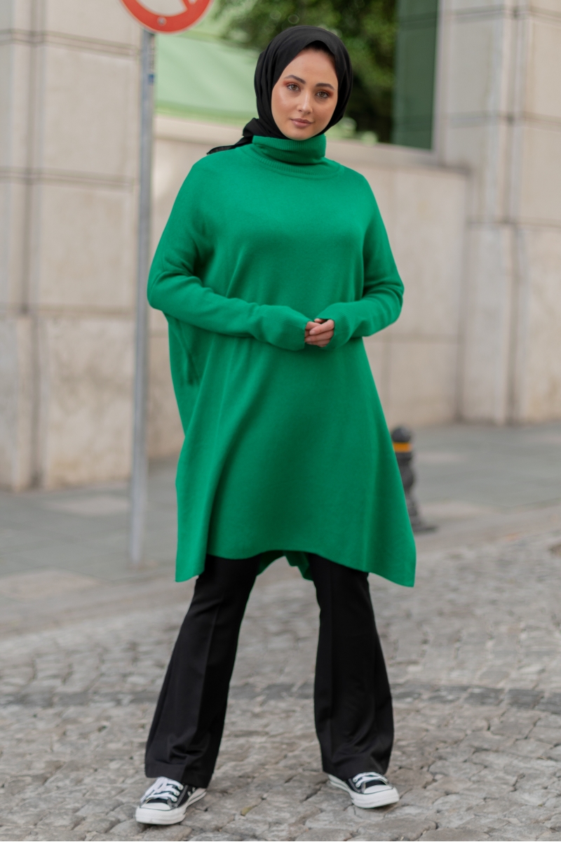 Trex Yeşil Panço Tunik