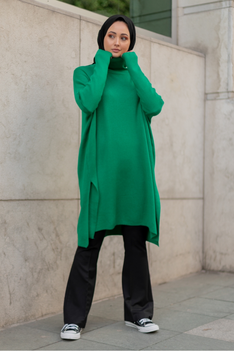 Trex Yeşil Panço Tunik