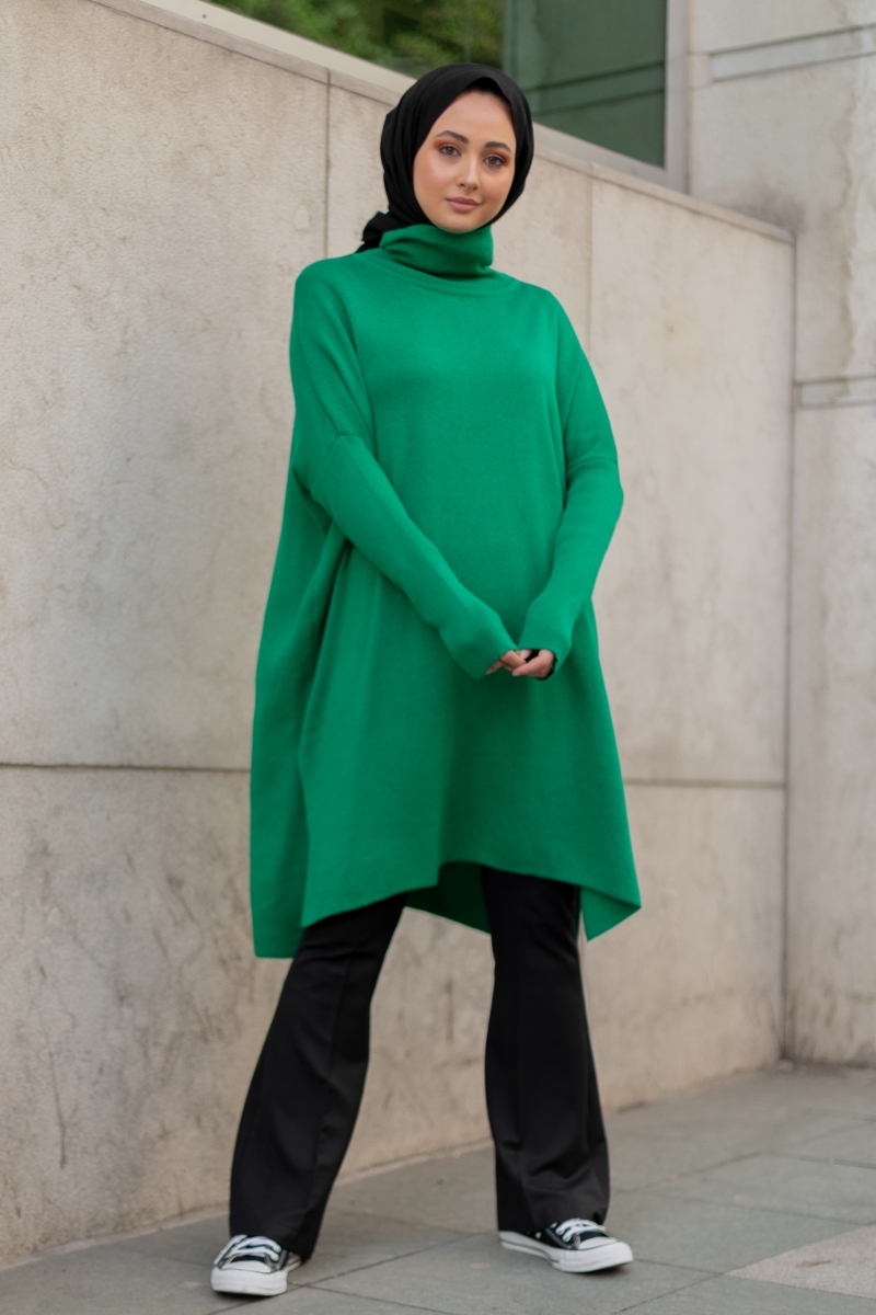 Trex Yeşil Panço Tunik