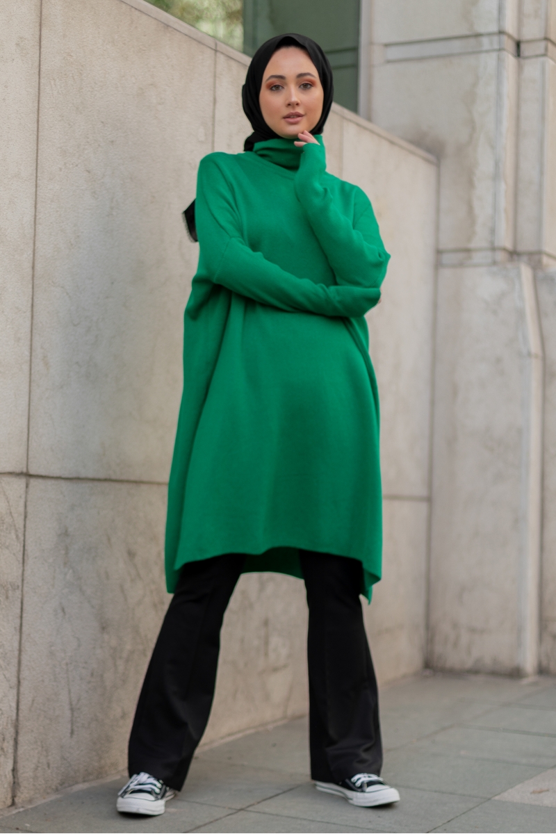 Trex Yeşil Panço Tunik