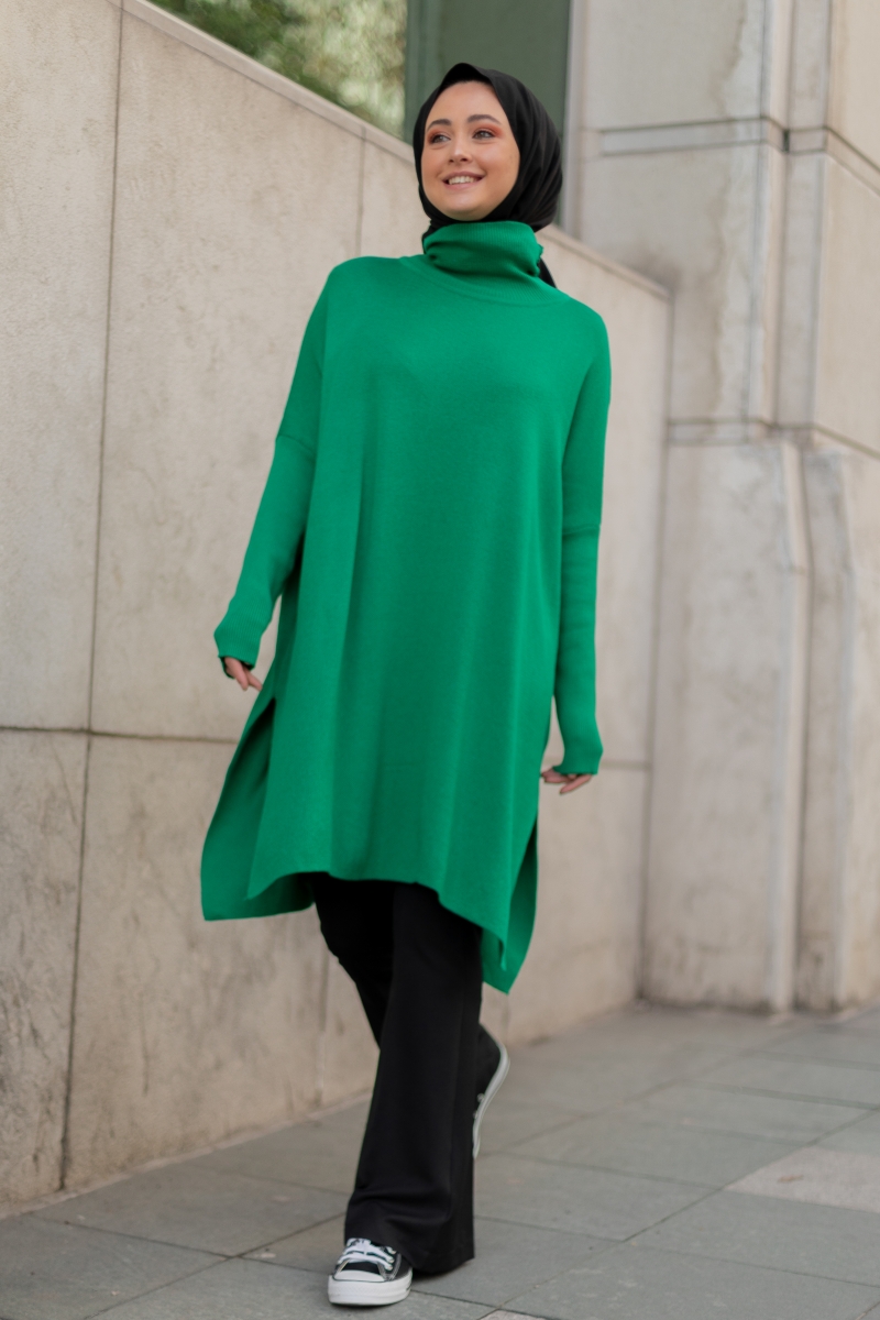 Trex Yeşil Panço Tunik