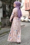 Nevruz Pembe Tropikal Elbise