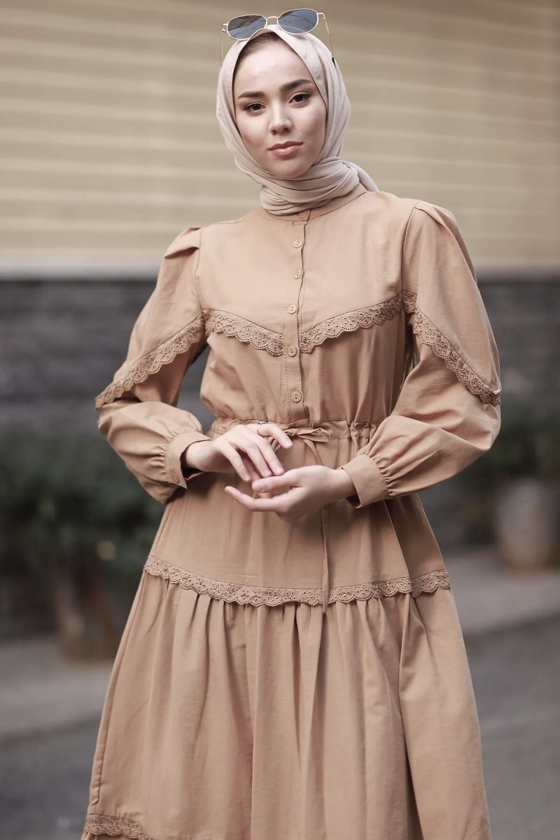 Umay Açık Kahve Elbise