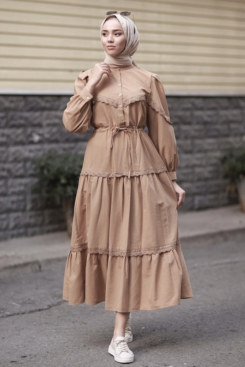 Umay Açık Kahve Elbise