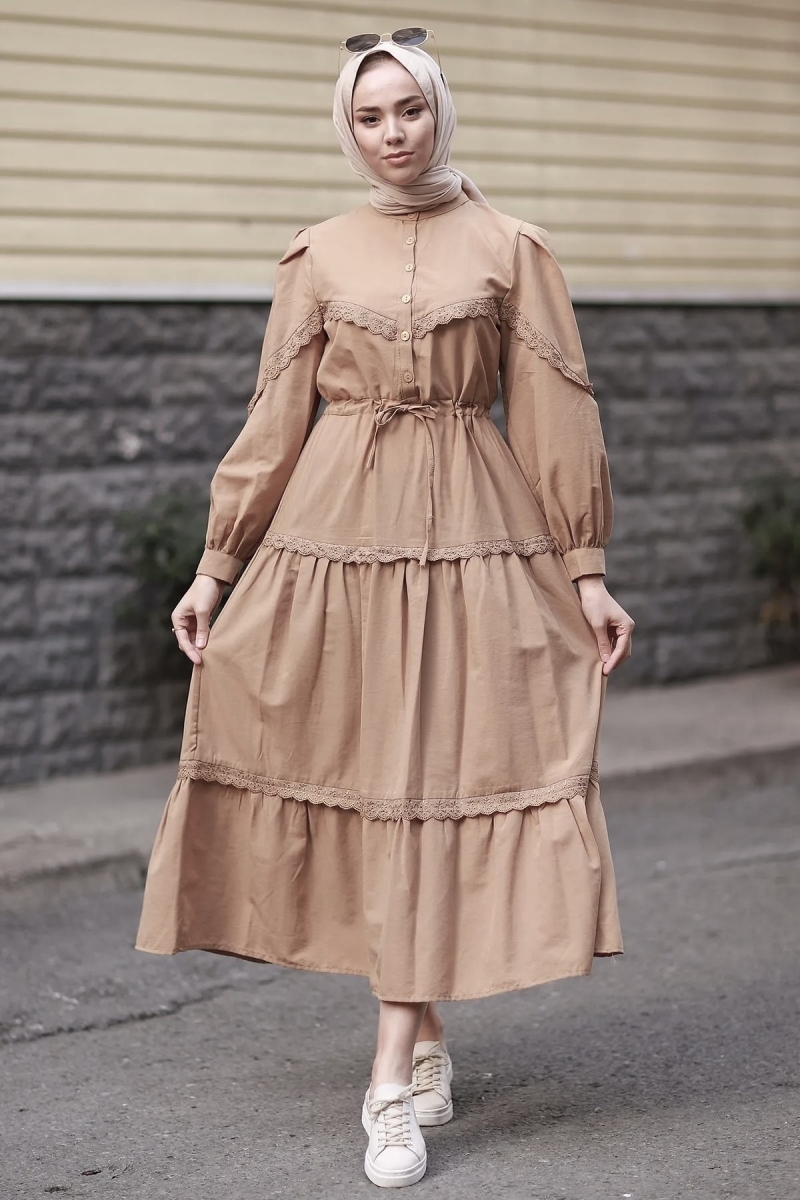 Umay Açık Kahve Elbise