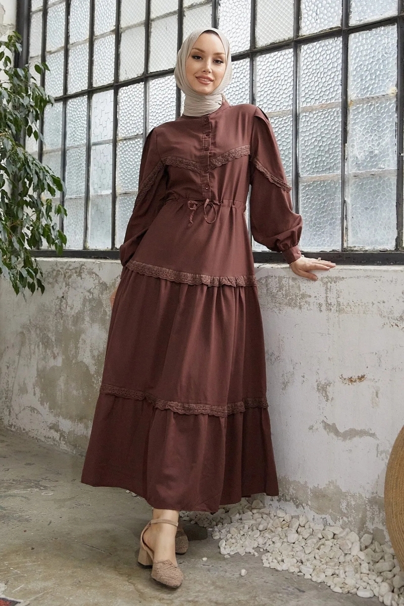 Umay Kahverengi Elbise