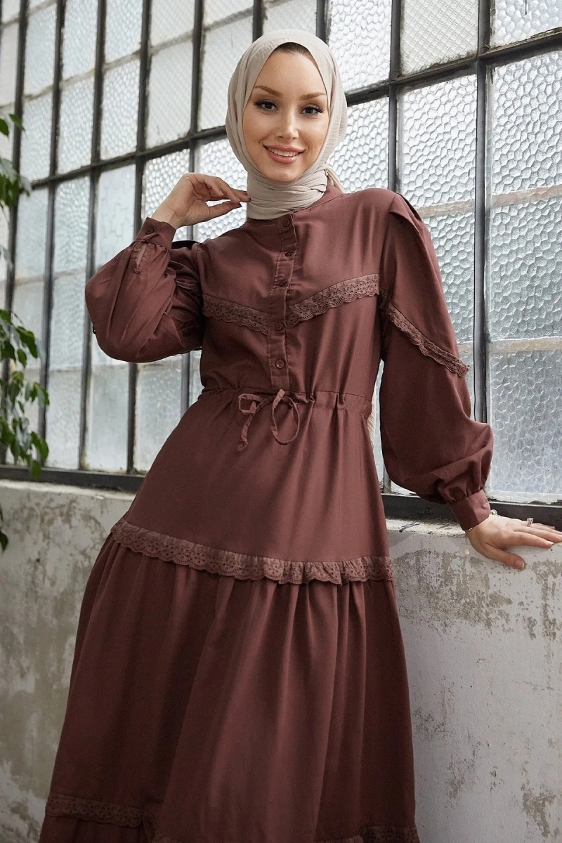 Umay Kahverengi Elbise