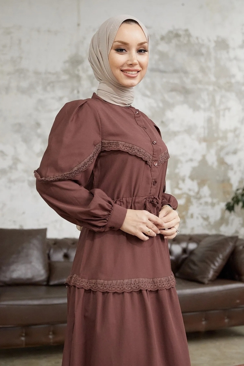 Umay Kahverengi Elbise