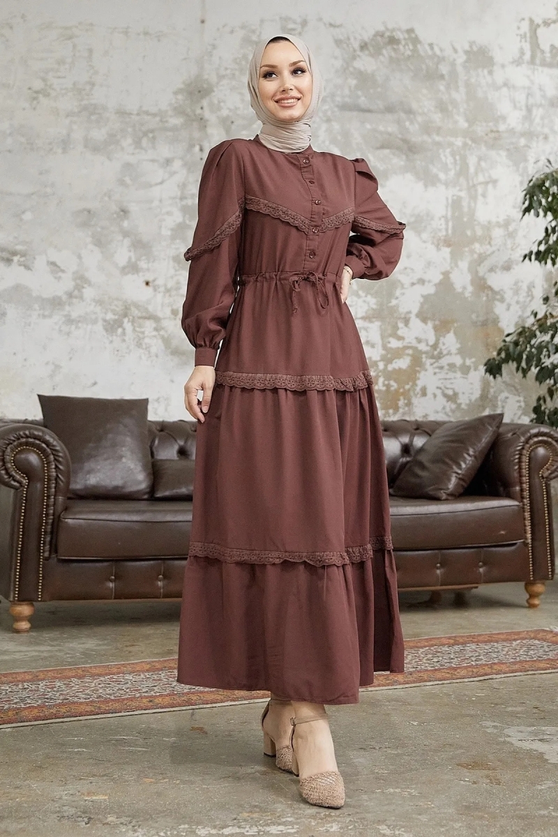 Umay Kahverengi Elbise