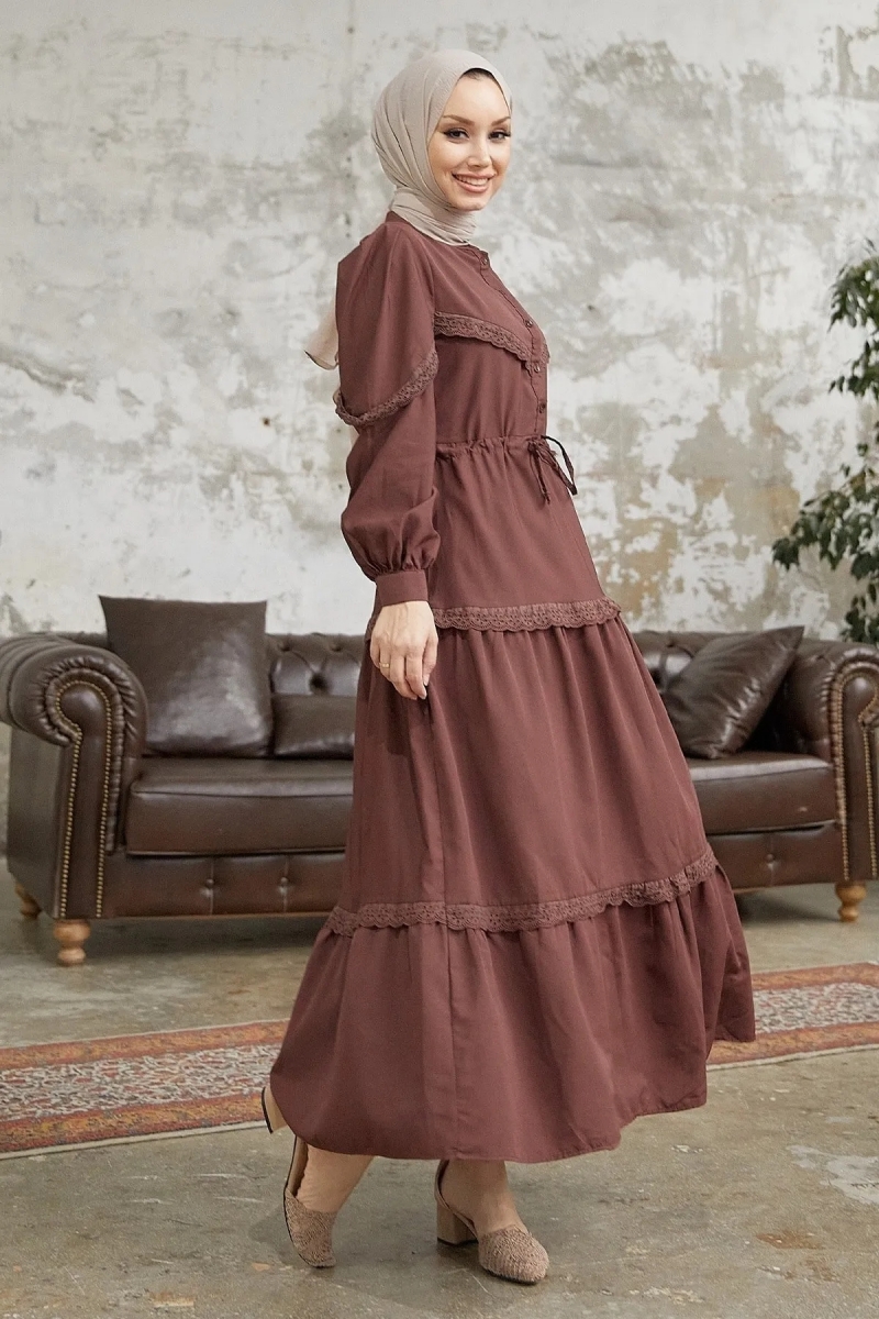Umay Kahverengi Elbise