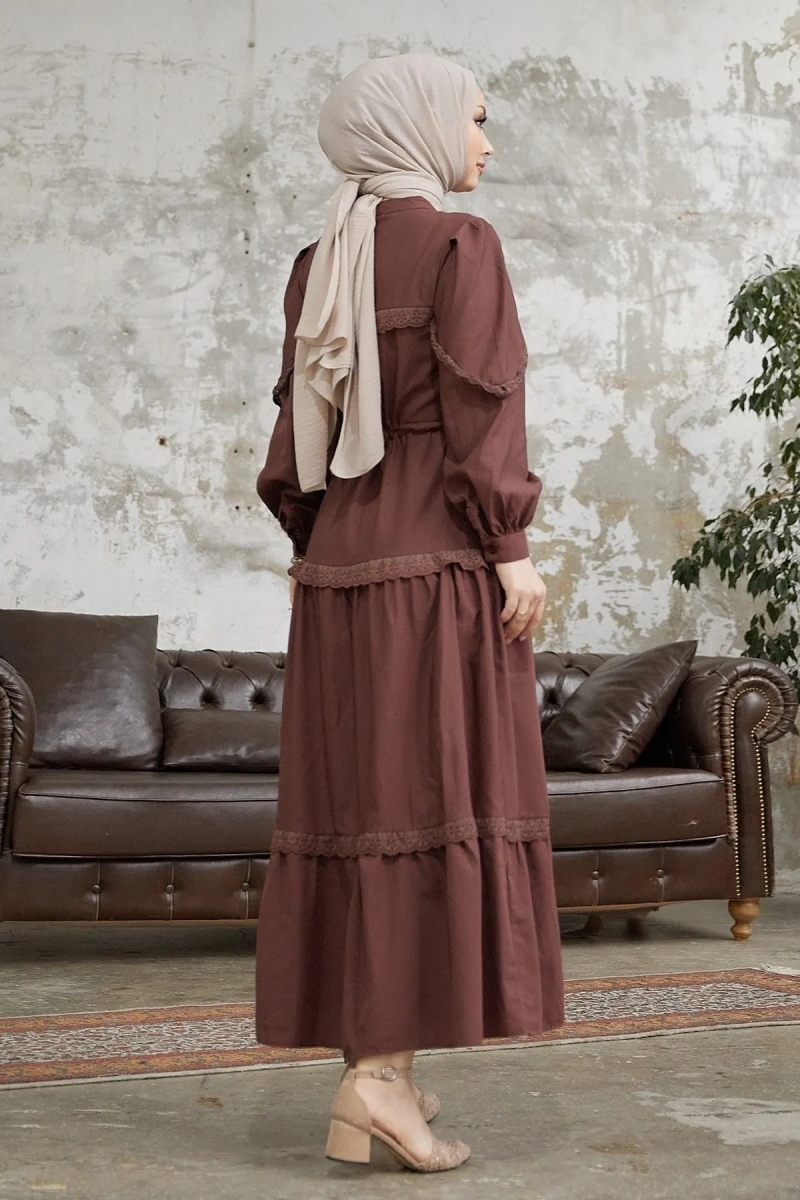 Umay Kahverengi Elbise