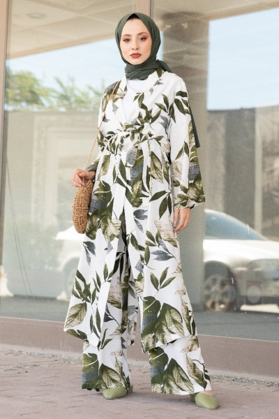 Urgan Beyaz Kimono Takım