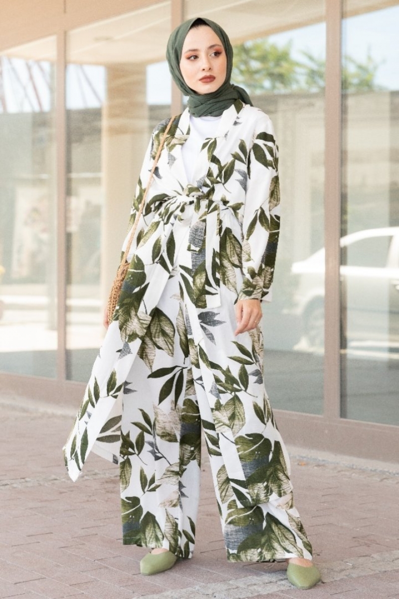 Urgan Beyaz Kimono Takım