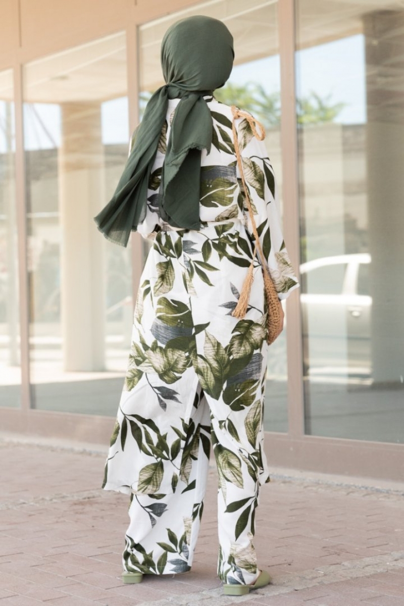 Urgan Beyaz Kimono Takım