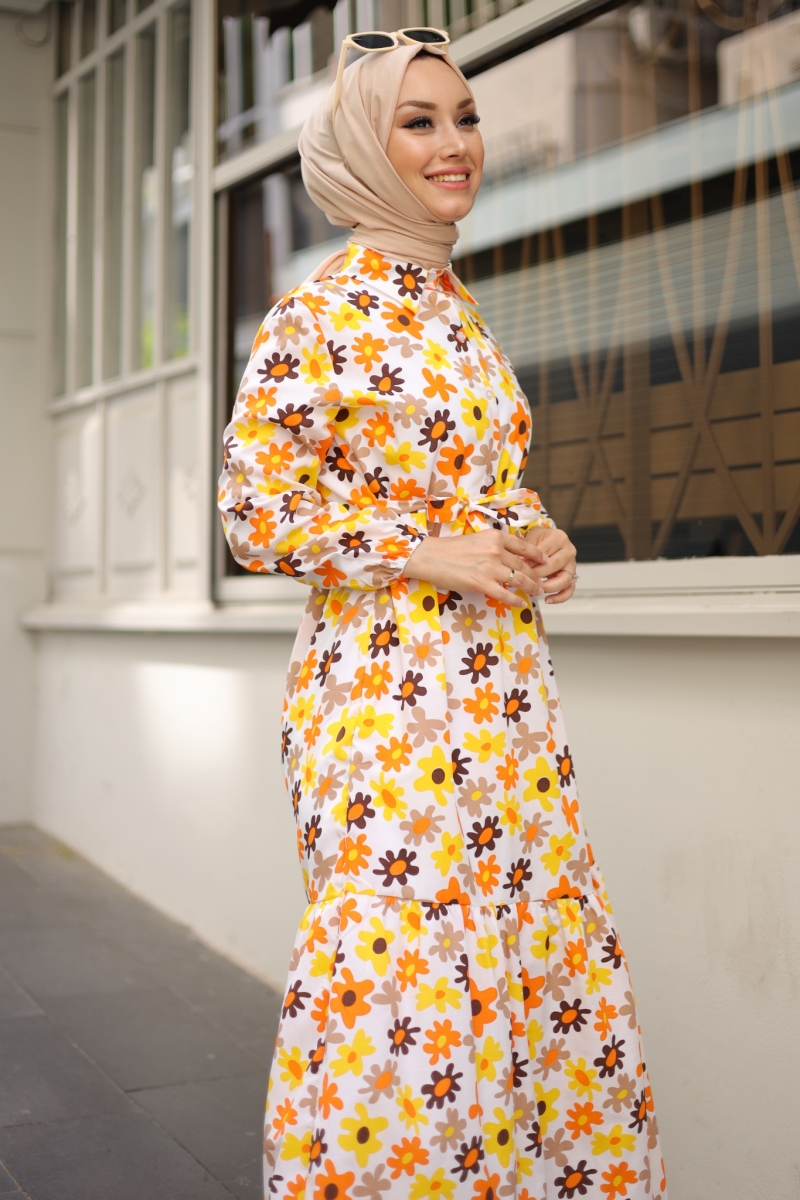 Usra Turuncu Elbise