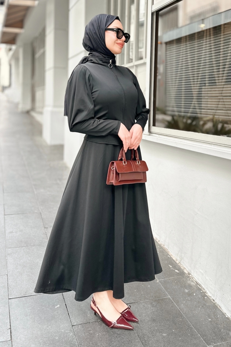 Valeria Siyah Scuba Takım