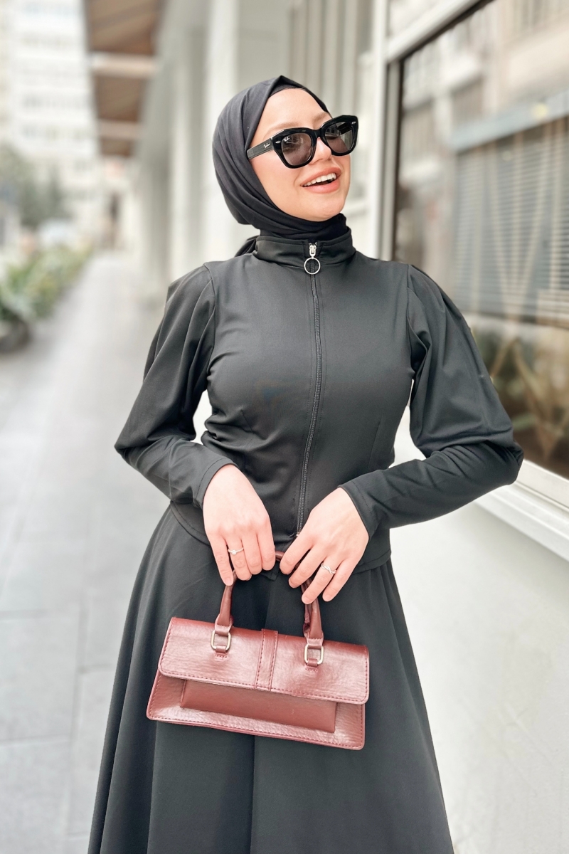 Valeria Siyah Scuba Takım