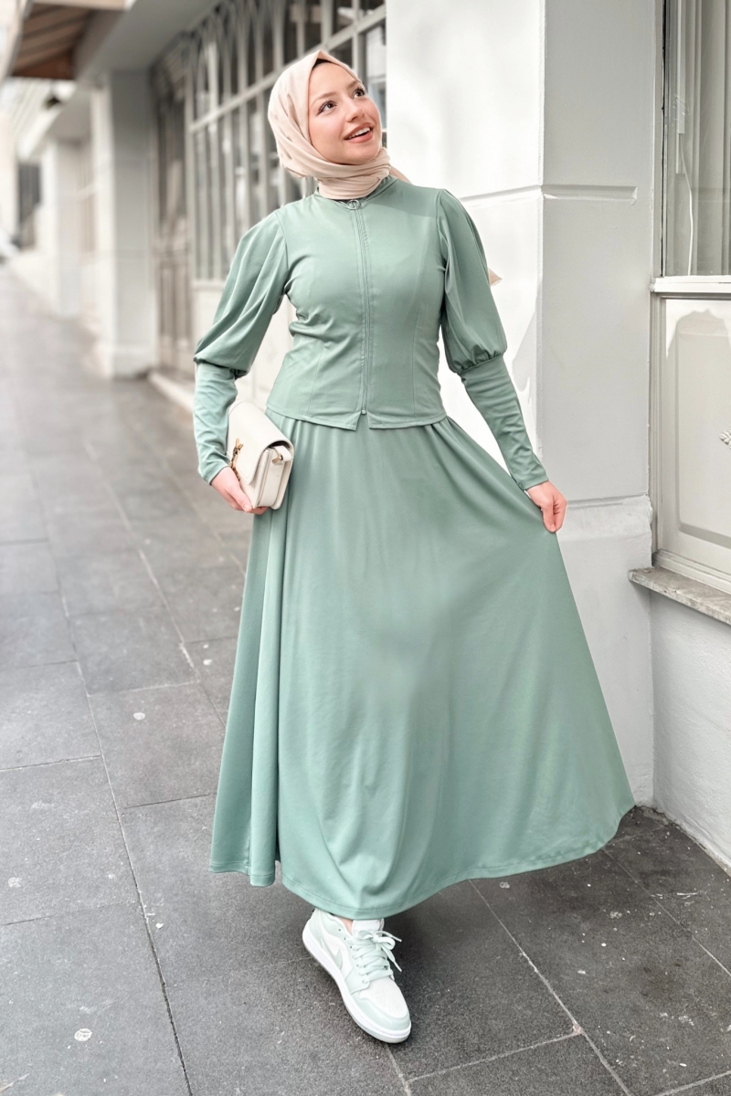 Valeria Mint Yeşili Scuba Takım