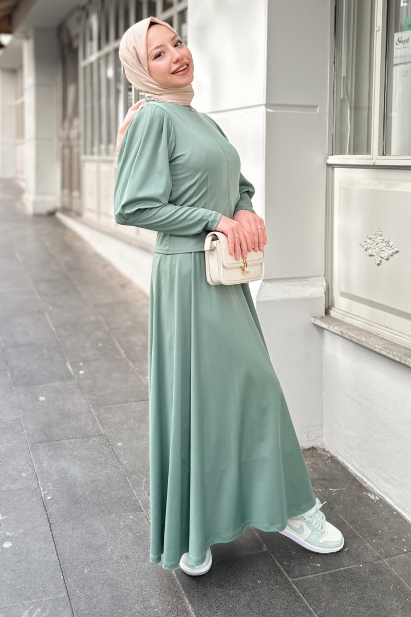 Valeria Mint Yeşili Scuba Takım