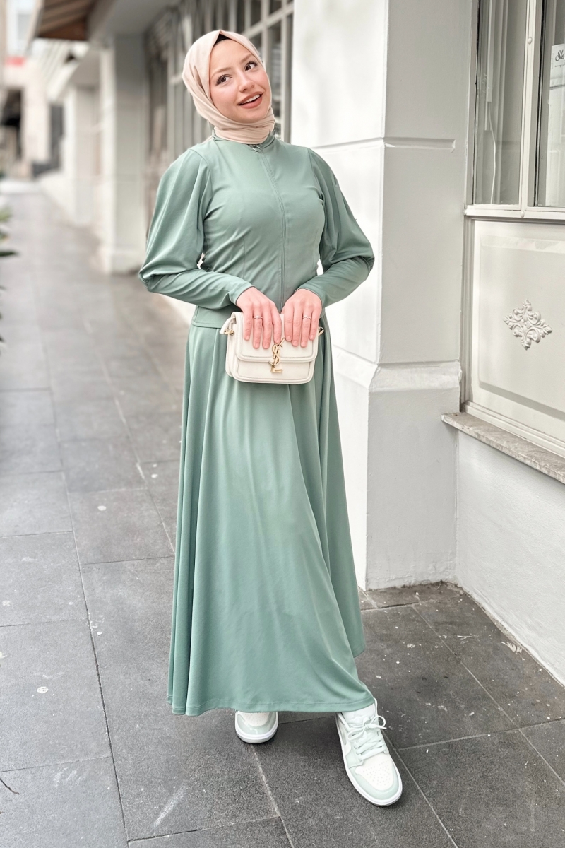 Valeria Mint Yeşili Scuba Takım